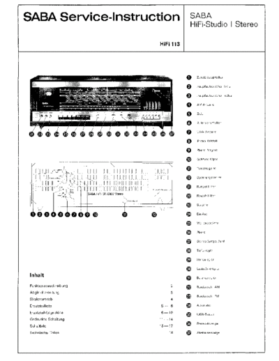 Saba HiFi-Studio I stereo service manual