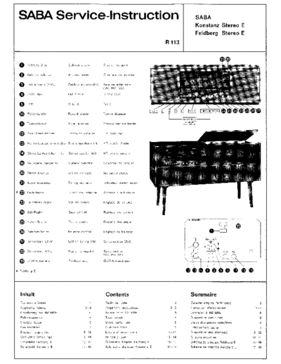 Saba Konstanz Feldberg_Stereo E service manual