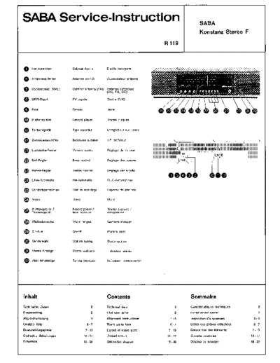 Saba Konstanz Stereo F service manual