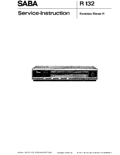 Saba Konstanz Stereo H service manual