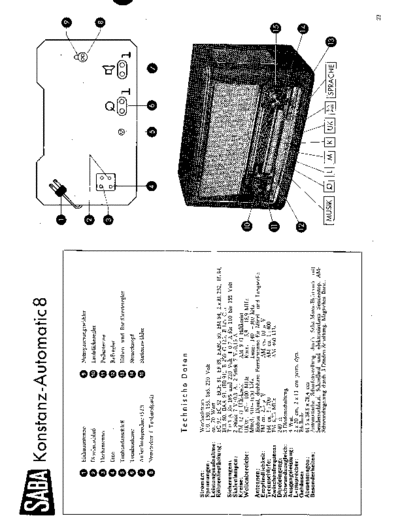 Saba Konstanz-automatic 8 service manual