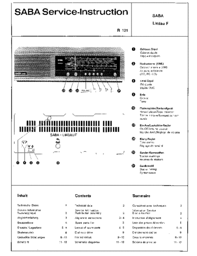 Saba Lindau F service Manual