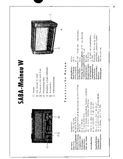 Saba Mainau W service manual