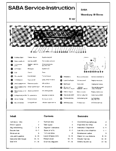 Saba Meersburg 19 stereo service manual