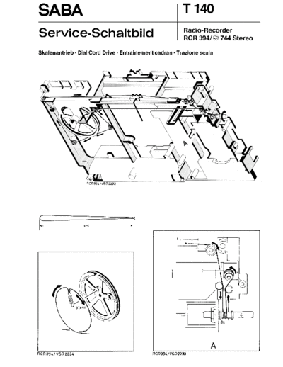 Saba Radio-Recorder RCR 394 sevice manual