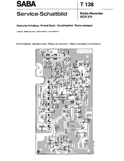 Saba radio-recorder RCR 374 service manual