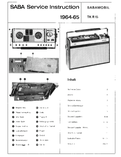 Saba Sabamobil TK R 15 service manual