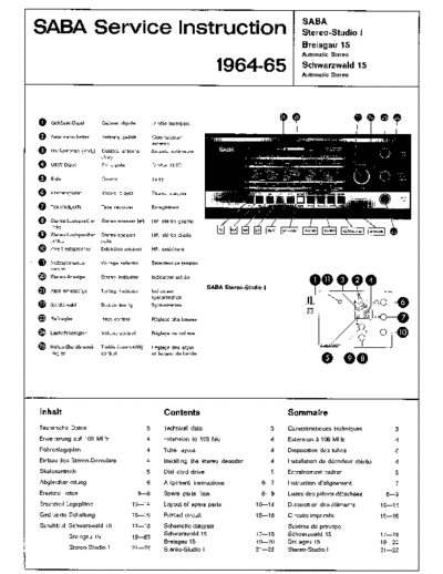 Saba Stereo-Studio I sevice manual