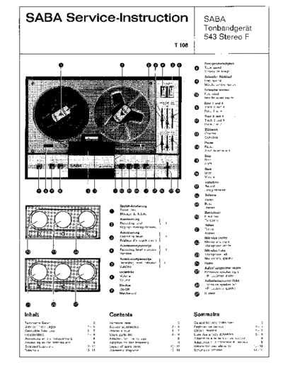 Saba TG 543 Stereo F service manual