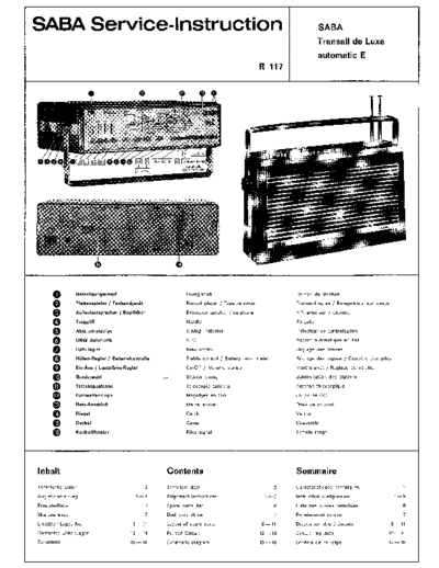 Saba Transall de Luxe automatic E service manual