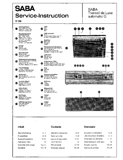 Saba Transall de Luxe automatic G service manual