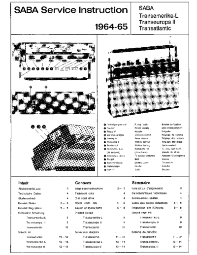 Saba Transamerika-L Transeuropa II Transatlantic service manual
