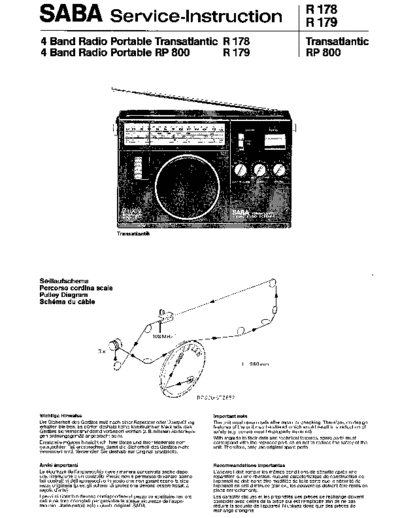Saba Transatlantic RP 800 service manual