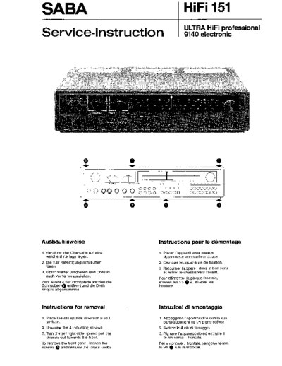 Saba ultra hifi professional 9140 service manual