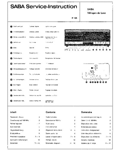 Saba Villingen de Luxe service manual
