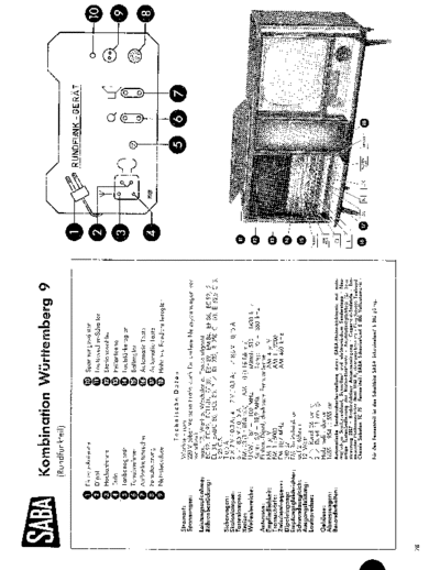 Saba Wuerttemberg 9 service manual