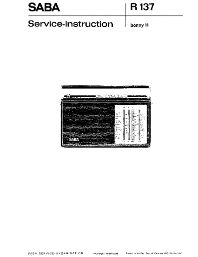 Saba bonny H service manual