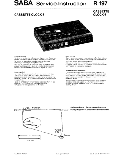 Saba cassette clock 6 service manual