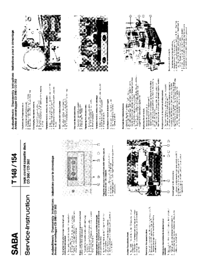 Saba cassette deck CD 360 CD 362 service manual