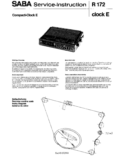 Saba compact-clock E service manual