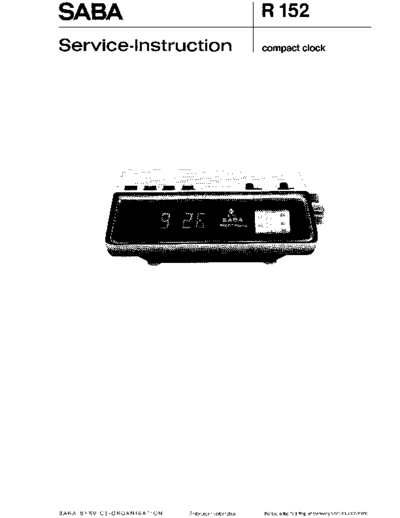 Saba compact clock R service manual