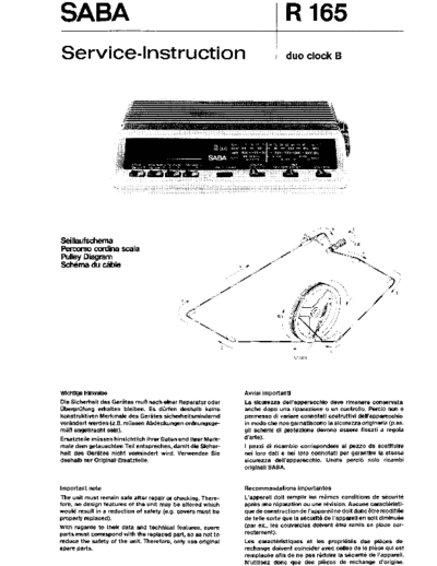 Saba duo clock B service manual