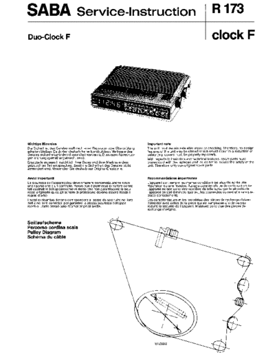 Saba duo clock F service manual