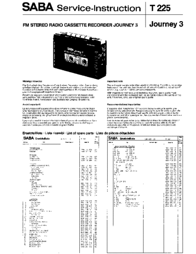 Saba Journey 3 service manual