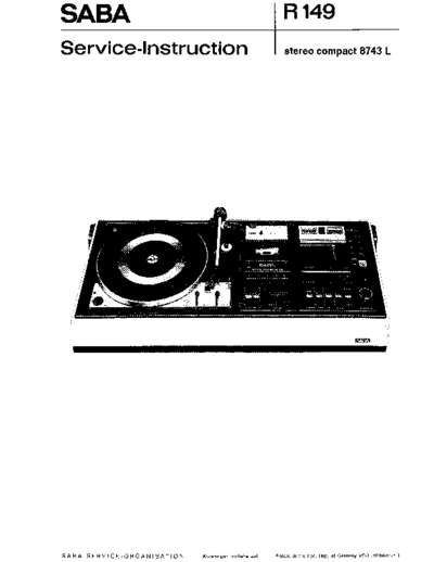 Saba stereo compact 8743 L sevice manual
