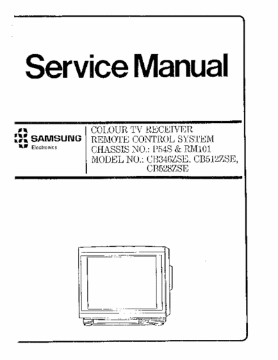 Samsung CB346ZSE, CB512ZSE, CB528ZSE TV Schema