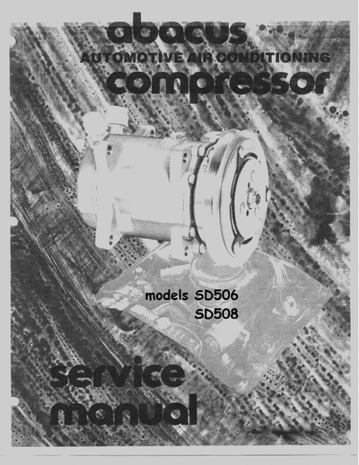 Sanden SD506 SD508 AC A/C comp compressor repair service manual guide SD5