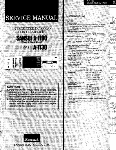 Sansui A1100, A1130 integrated amplifier