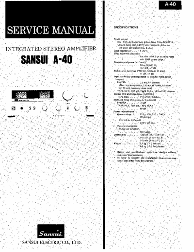 Sansui A40 Sansui A40 integrated amp