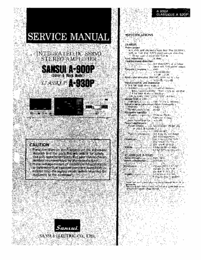 Sansui A900P, A930P integrated amplifier