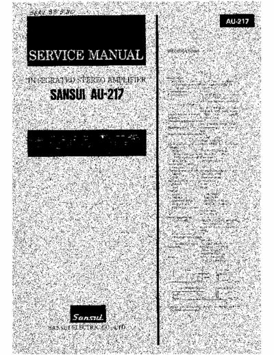 Sansui AU217 integrated amplifier