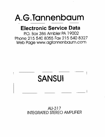 Sansui AU317 integrated amplifier