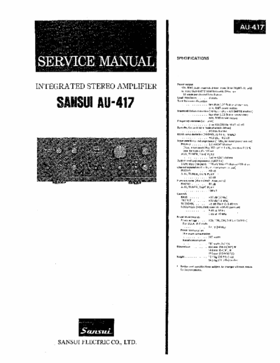 Sansui AU417 integrated amplifier