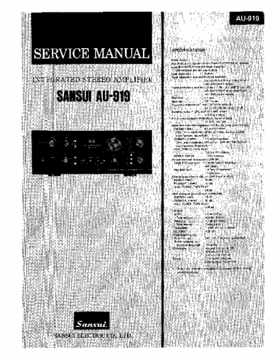 Sansui AU919 integrated amplifier