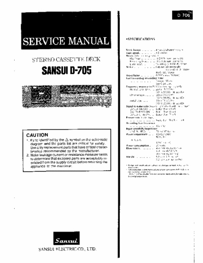 Sansui D705 cassette deck