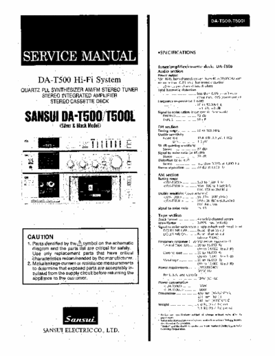 Sansui DAT500, DAT500L hifi system