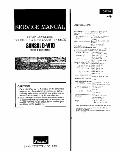 Sansui DW10 cassette deck