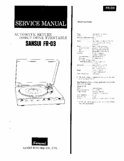 Sansui FRD3 phono