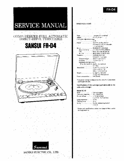 Sansui FRD4 phono