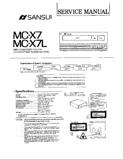 Sansui MCX7, MCX7L cd