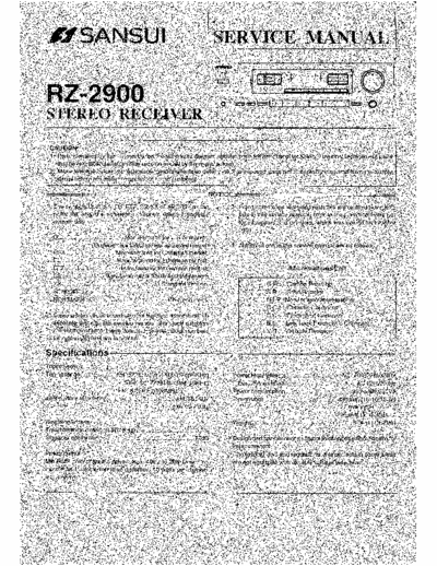 Sansui RZ2900 receiver
