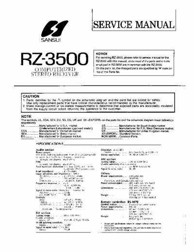 Sansui RZ3500 receiver