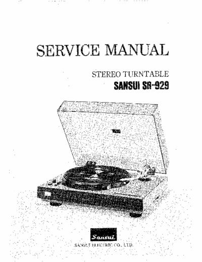 Sansui SR929 phono