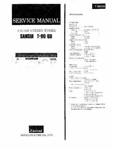 SANSUI T60 AM-FM Tuner