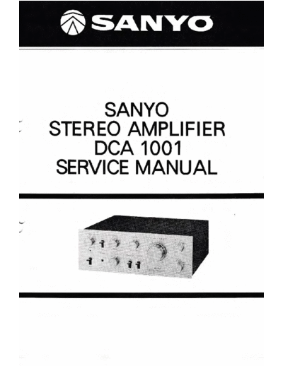 Sanyo DCA-1001 Service Manual