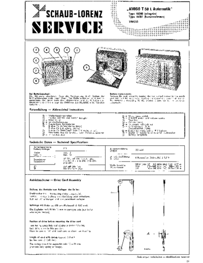 Schaub-Lorenz Amigo T 50 L Automatic service manual